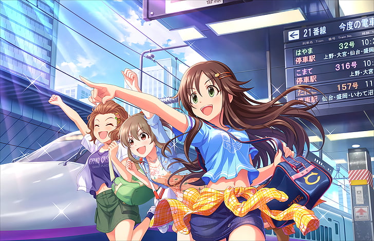 Anime, The Idolmaster: Cinderella Girls Starlight Stage, Emi Namba, Yuki Himekawa, Yuko Hori, HD wallpaper