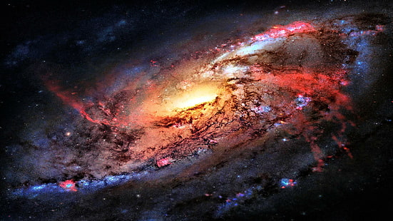 กาแลคซี, กาแลคซี, จักรวาล, อวกาศ, ดวงดาว, ท้องฟ้า, วอลล์เปเปอร์ HD HD wallpaper