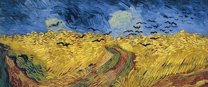ultra-wide, ultrawide, Vincent van Gogh, painting, impressionism, HD wallpaper