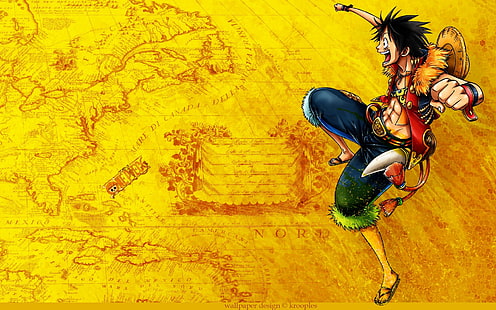Lufi von Onepiece, One Piece, Monkey D. Luffy, Anime Boys, Anime, HD-Hintergrundbild HD wallpaper
