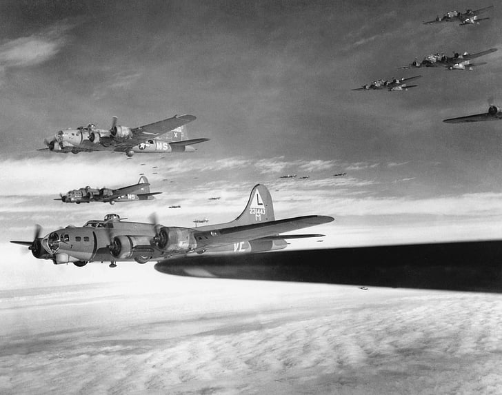 Bombplan, Boeing B-17 flygfästning, HD tapet