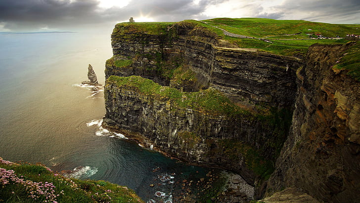 Earth, Cliffs of Moher, Ireland, Ocean, Rock, HD wallpaper