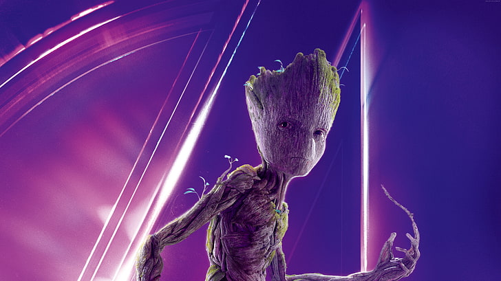 Groot, Yenilmezler: Infinity War, 8k, HD masaüstü duvar kağıdı