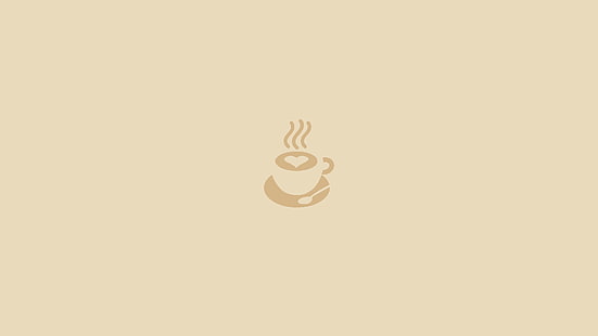 café, bege, minimalismo, HD papel de parede HD wallpaper