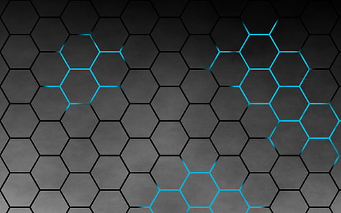 Абстрактный, шестиугольник, узор, HD обои HD wallpaper