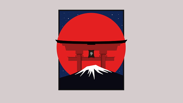 Artistic, Oriental, Japan, Mount Fuji, HD wallpaper