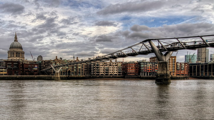Bridges, Millennium Bridge, HD wallpaper