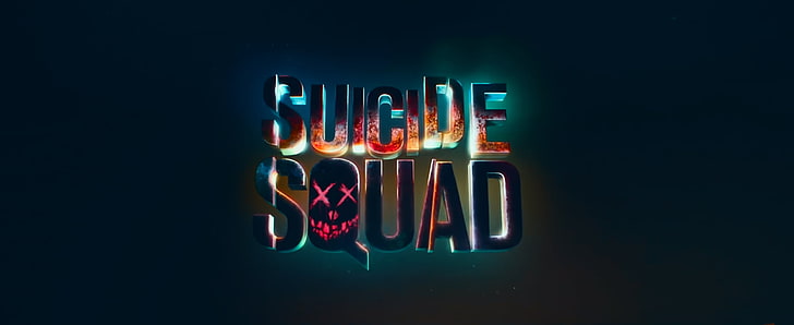 Logo Suicide Squad, Suicide Squad, teks, film, Wallpaper HD