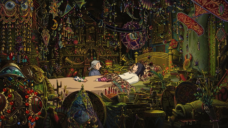 Kaleyi Hareketli Uluyor, Studio Ghibli, HD masaüstü duvar kağıdı