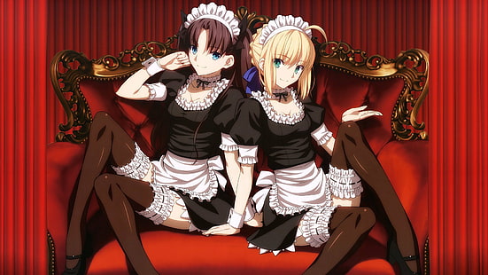 Anime Girls, Schicksal, Schicksalsserie, Säbel, Stay Night, Tohsaka Rin, HD-Hintergrundbild HD wallpaper