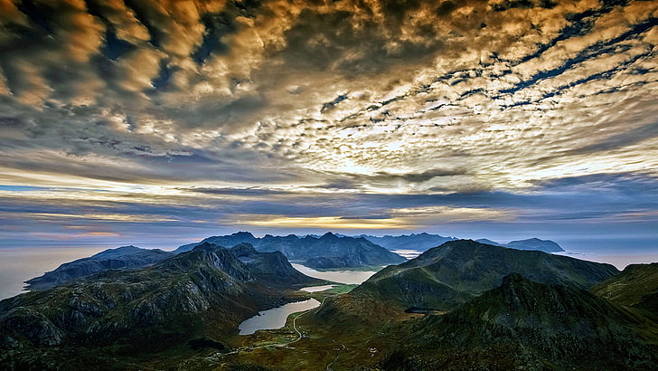 Wolke über Berg, HD-Hintergrundbild