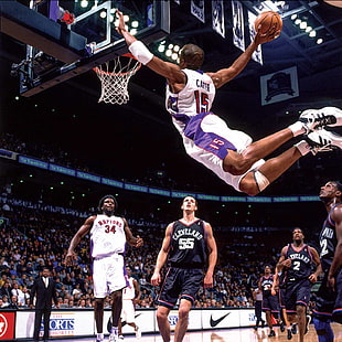 Vince Carter, NBA, koszykówka, wsady, obręcz, Tapety HD HD wallpaper