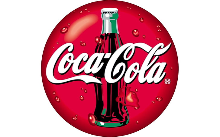 Coca-Cola-logotyp, produkter, Coca Cola, logotyp, HD tapet