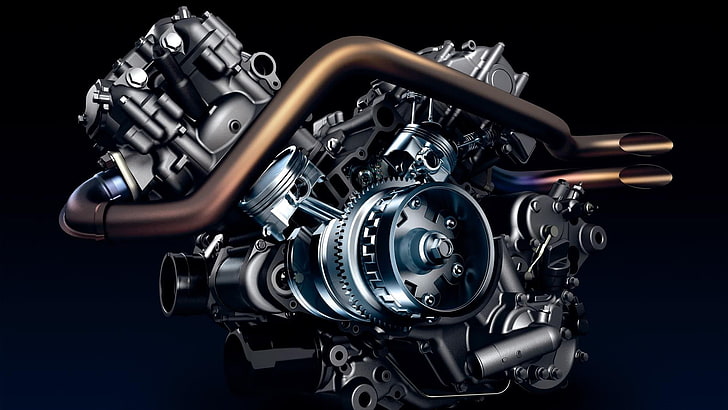 Getriebe, Motor, Mechanismus, Motor, Metall, Technik, HD-Hintergrundbild