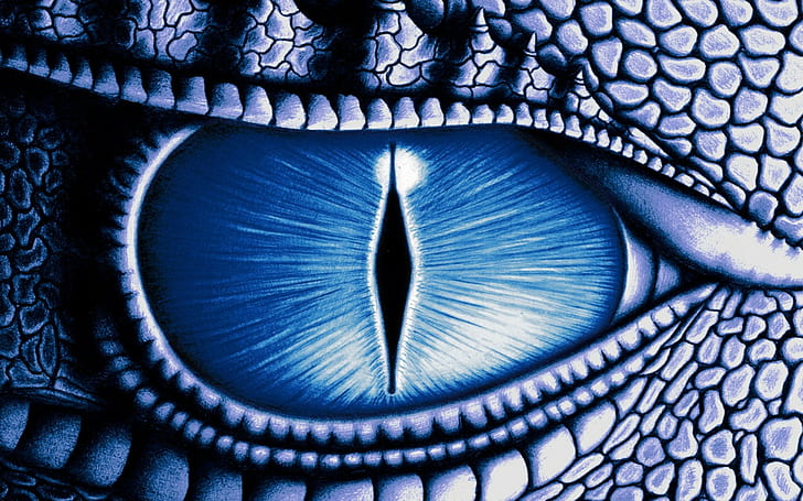 Dragon Eye, foto retrò, blu, 1920x1200, 4K, Sfondo HD