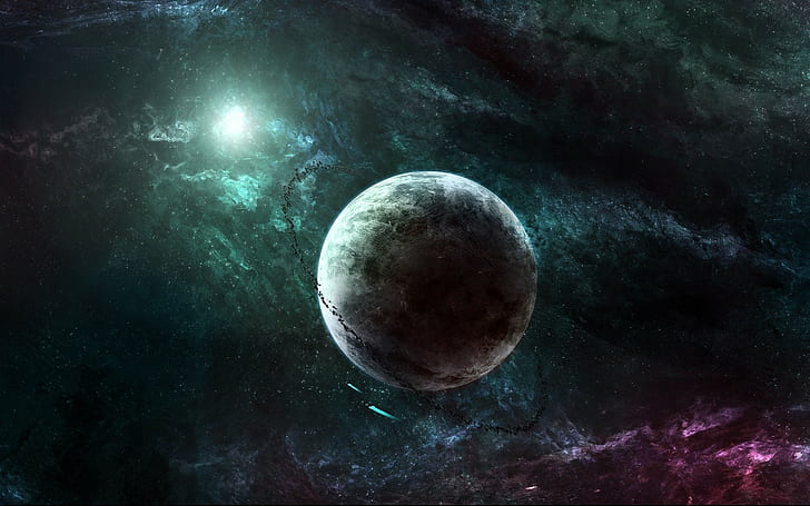 Ruang, Planet, Alam Semesta, Misteri, ilustrasi bulan, ruang, planet, alam semesta, misteri, Wallpaper HD