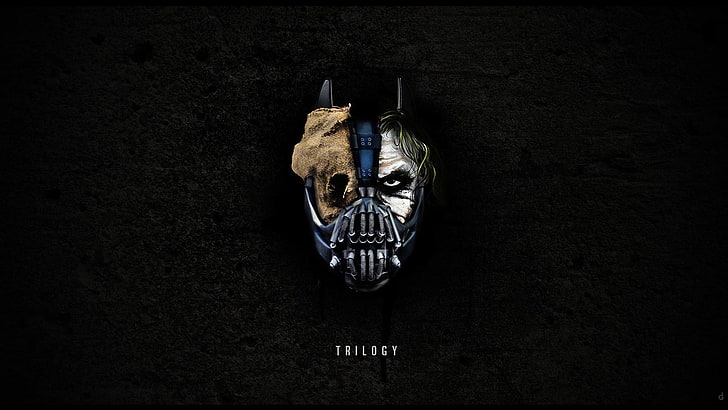 gray skull illustration, movies, Batman, The Dark Knight, The Dark Knight Rises, Scarecrow (character), Bane, HD wallpaper