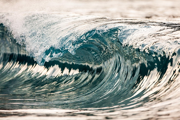 Wasserwellen, Wellen, Natur, Meer, Wasser, HD-Hintergrundbild