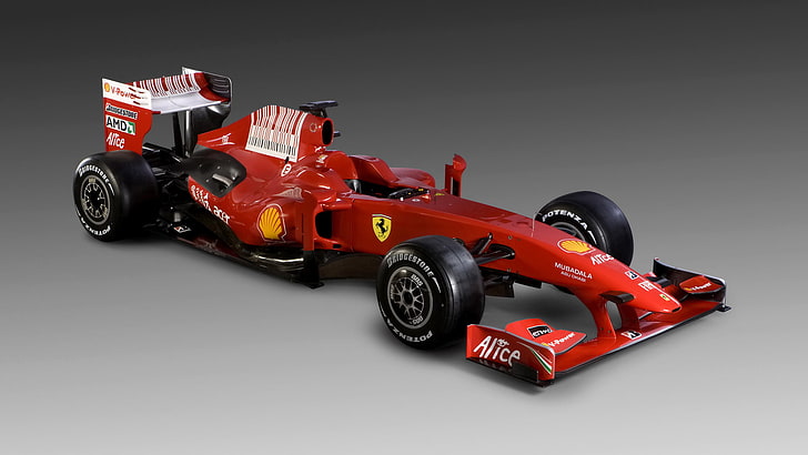 red FerrariFormula 1 car, the car, Formula 1, Ferrari F60, HD wallpaper