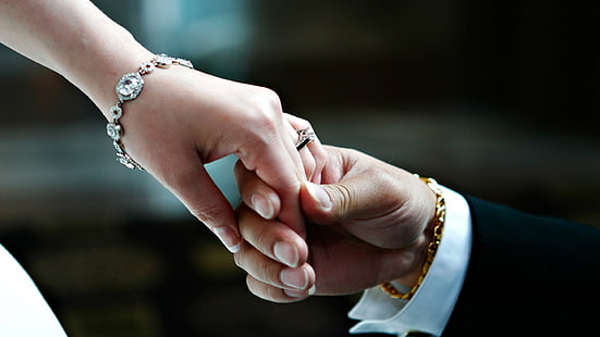 händer-naglar-fingrar-par-bröllop-äktenskap-ringar, HD tapet HD wallpaper