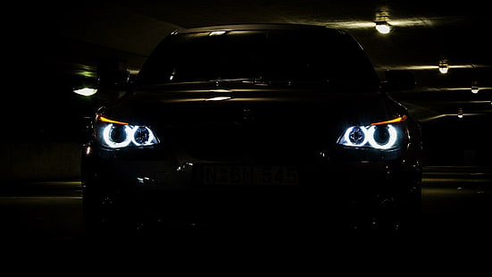 BMW ışıklar araba araçlar serisi E60 otomobil gözler melek resim indir, siyah lüks araba, melek, otomobil, arabalar, indir, gözler, görüntü, ışıklar, serisi, araçlar, HD masaüstü duvar kağıdı HD wallpaper