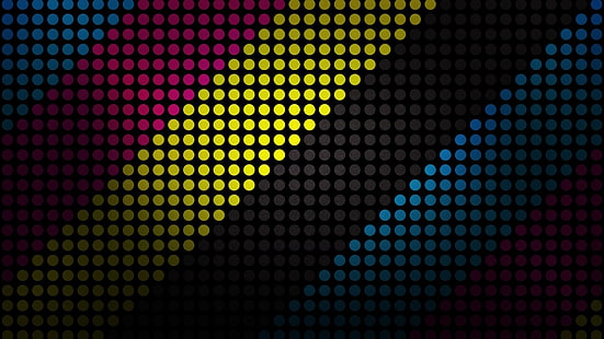 illustration multicolore à pois, pois, motif, CMJN, art numérique, oeuvre, Fond d'écran HD HD wallpaper
