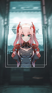 anime girls, anime, picture-in-picture, Zero Two (Darling in the FranXX), Code:002, Darling in the FranXX, HD wallpaper HD wallpaper