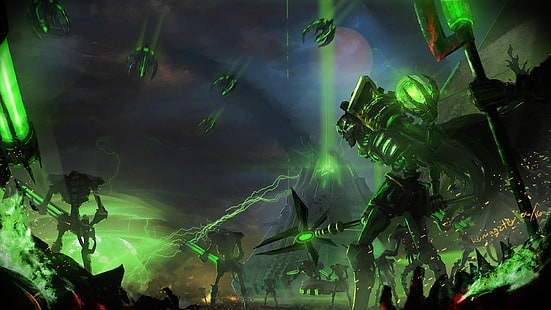Armee, Warhammer 40 000, Monolith, Nekronen, Lord Nekron, HD-Hintergrundbild HD wallpaper