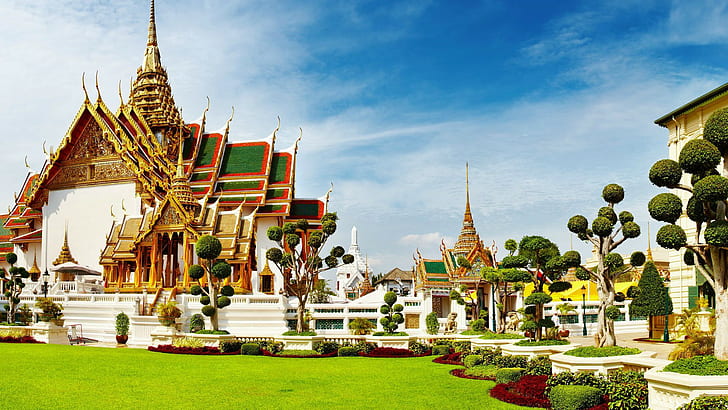 pałac, bangkok, przyroda, Tapety HD