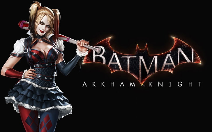 Batman Arkham Knight Harley Quinn digital tapet, Harley Quinn, Batman, Joker, DC Comics, digital konst, HD tapet