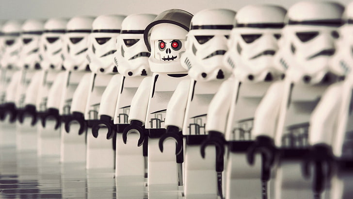 Star Wars Stormtrooper Lego miniature lot, LEGO, Star Wars, stormtrooper, humor, white, LEGO Star Wars, toys, HD wallpaper