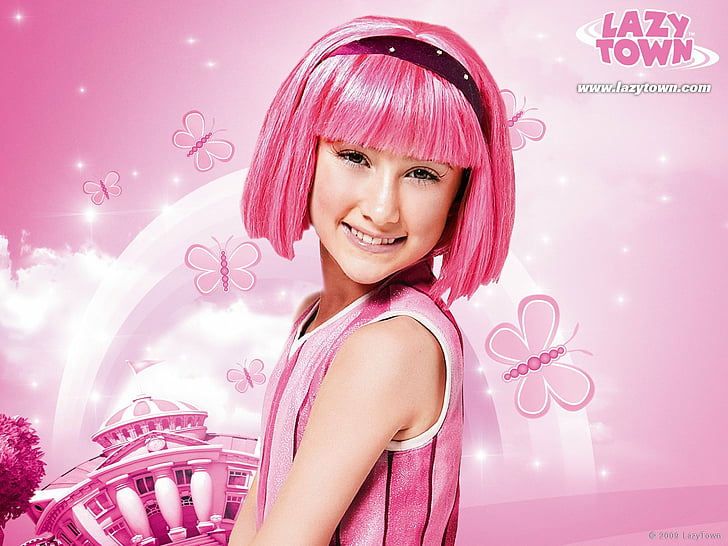 kleid, haare, stirnbänder, julianna, lazytown, mauriello, pink, rose, HD-Hintergrundbild