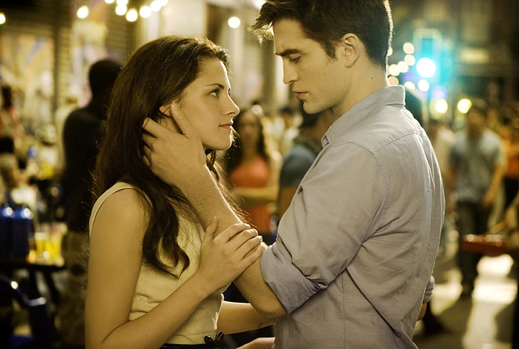 Twilight Bella and Edward Cullen, Dawn, Twilight, Kristen Stewart, Robert Pattinson, Edward Cullen, Bella Swan, HD wallpaper
