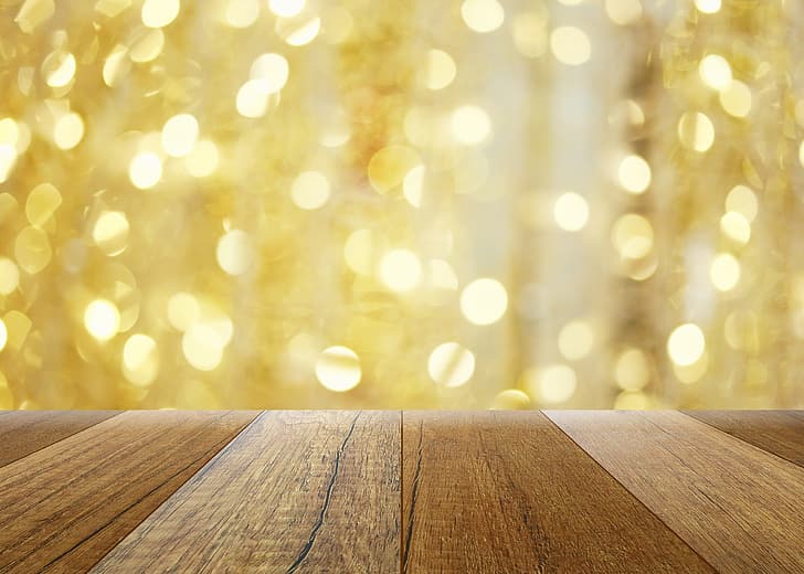 Fondo, árbol, tablero, dorado, oro, madera, bokeh, mesa, brillo, Fondo de  pantalla HD | Wallpaperbetter