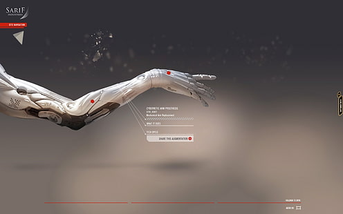 Skärmdump av Sarie-spelapplikation, Deus Ex: Human Revolution, Sarif Industries, videospel, robot, Deus Ex, HD tapet HD wallpaper