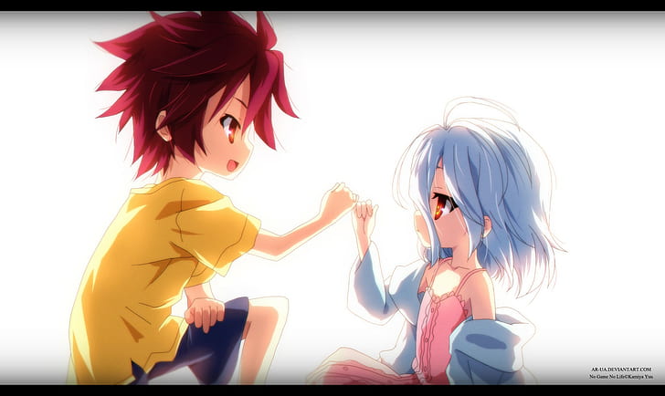 anime, No Game No Life, Sora (No Game No Life), Shiro (No Game No Life), Wallpaper HD