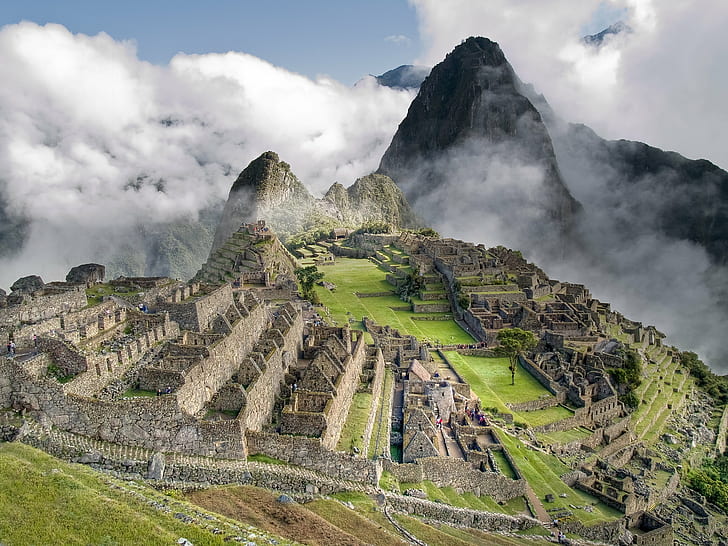 マッハピチュ、マチュピチュ、マチュピチュ、マチュピチュ、空撮、PR、旅行、南アメリカ、クスコ市、インカ、ペルー、ピチュ、ウルバンババレー、ペルー文化、山、アンデス、コロンブス前、有名な場所の空撮、段々畑、古い遺跡、アジア、建築、考古学、古代、ラテンアメリカ文明、歴史、文化、南アメリカ文化、観光、 HDデスクトップの壁紙