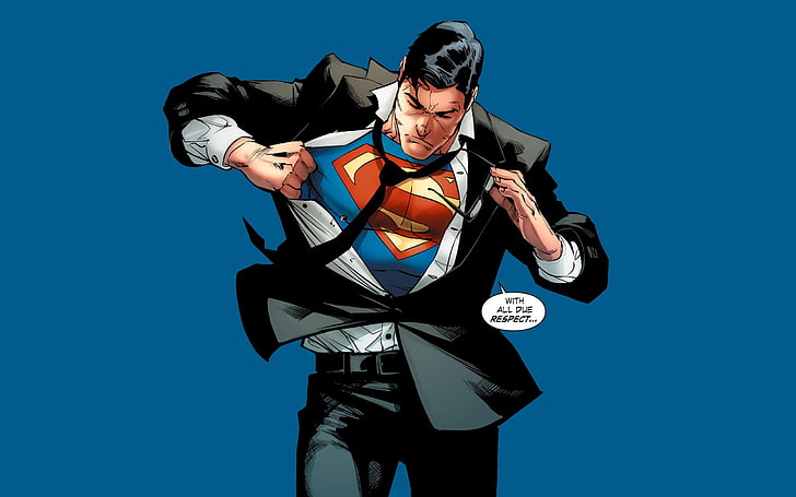 Супермен, Кларк Кент, комиксы DC, простой фон, HD обои