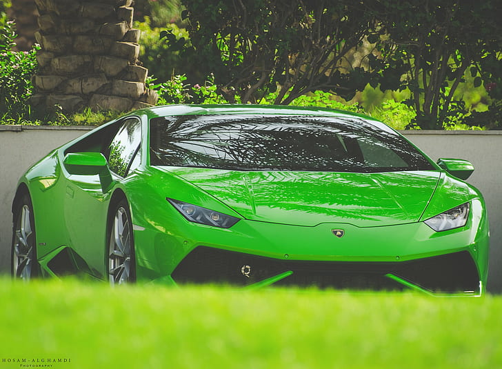 Lamborghini, Huracan, yeşil, yeşil spor araba, Lamborghini, Huracan, yeşil, Arabalar s, hd, HD masaüstü duvar kağıdı