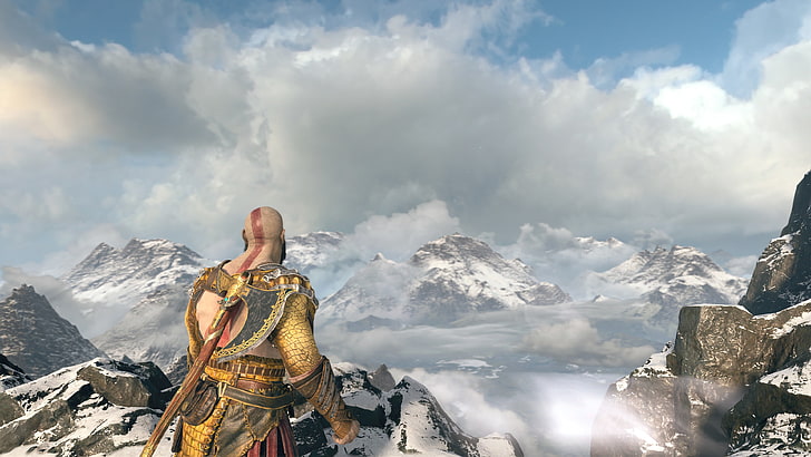 God of War, Kratos, Atreus, PlayStation 4, mitologi Norse, God of War (2018), Wallpaper HD