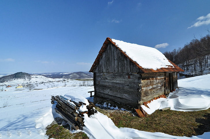 Hütte, Scheunen, HD-Hintergrundbild