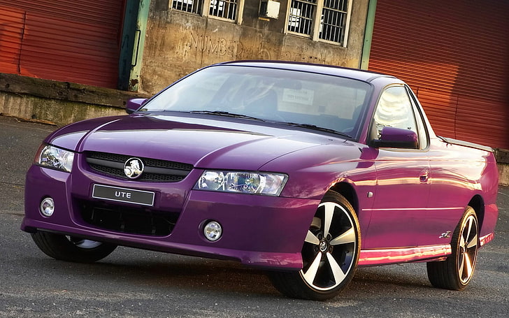 purple car, holden commodore, vz, car, pickup, HD wallpaper