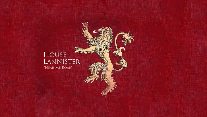 Logo di House of Lannister, House Lannister, Game of Thrones, Sfondo HD
