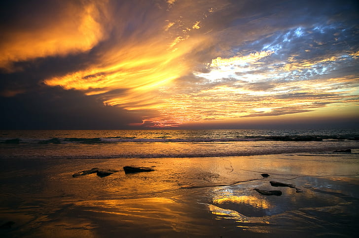 การถ่ายภาพทิวทัศน์ของทะเลในช่วงพระอาทิตย์ตกดินบรูมบรูมหาดเคเบิลพระอาทิตย์ตกโบรมสำรวจการถ่ายภาพทิวทัศน์ทะเล Canon EOS 5D โพลาไรเซอร์ออสเตรเลียไฟธรรมชาติสวรรค์ชายหาดท้องฟ้าพลบค่ำชายฝั่งดวงอาทิตย์แสงแดด , น้ำ, คลื่น, ฤดูร้อน, กลางแจ้ง, เมฆ - ท้องฟ้า, ภูมิประเทศ, ทัศนียภาพ, พระอาทิตย์ขึ้น - รุ่งอรุณ, ทราย, ความงามในธรรมชาติ, การสะท้อน, ทะเล, วอลล์เปเปอร์ HD