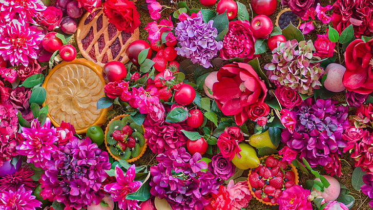 decoration, flower, pink, floristry, magenta, floral design, HD wallpaper