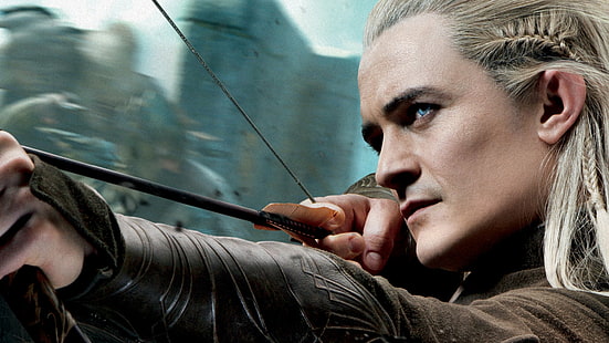 The Lord of the Rings The Hobbit Legolas Bow Arrow Orlando Bloom HD, movies, the, rings, lord, bow, arrow, hobbit, bloom, orlando, legolas, HD wallpaper HD wallpaper