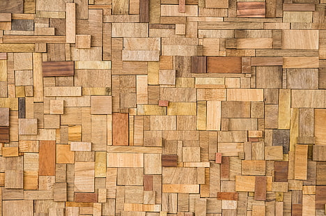 bruna keramiska plattor, design, trä, naglar, olika väggar, HD tapet HD wallpaper
