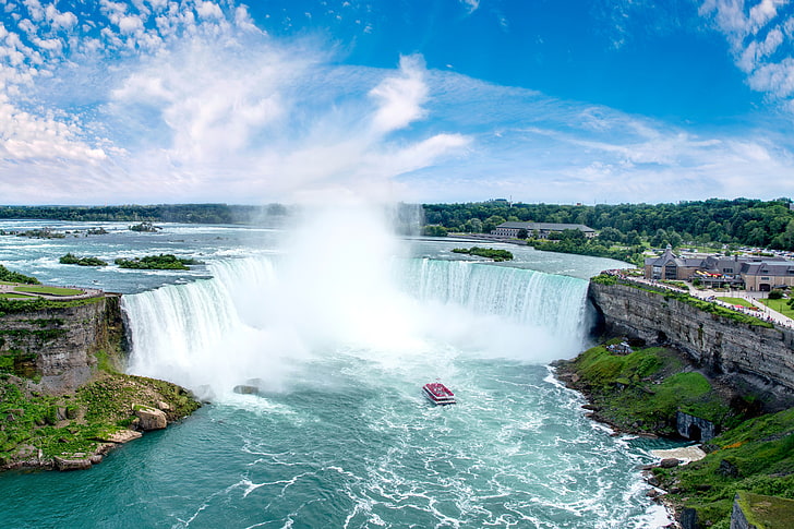 USA, Nowy Jork, Niagara Falls, 6 km, wodospad, Tapety HD