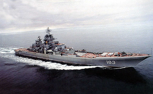 Pyotr Velikiy, krążownik bojowy klasy Kirov, rosyjska marynarka wojenna, Tapety HD HD wallpaper