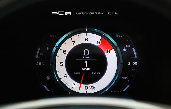 Lexus, speedometer, LFA, LF-A, Project Reignfire, HD wallpaper